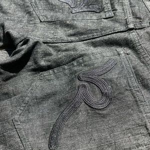 Vintage Rocawear Men's Jeans with Embroidered Pocket Branding - Size 32